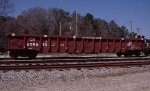 Conrail gondola #608670, in coil steel service, 